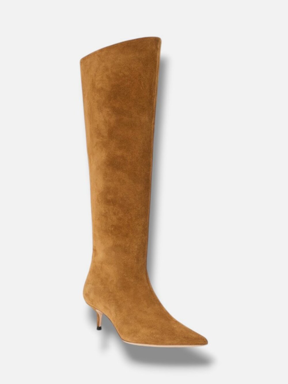 STAUD Women's Brown Sebastian Suede Kitten Heel Boots Size 39
